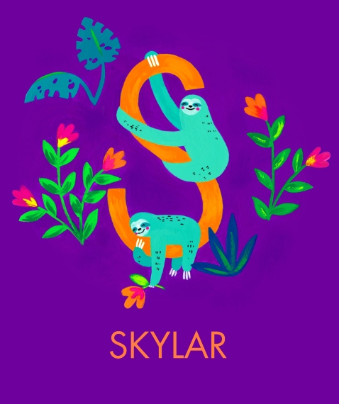 Non Photo Plush Fleece Photo Blanket, 50x60, Gift -Animal Monogram S