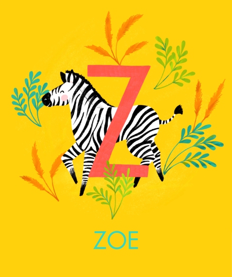 Non Photo Plush Fleece Photo Blanket, 50x60, Gift -Animal Monogram Z