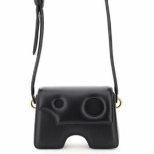 OFF-WHITE BURROW 22 SHOULDER BAG OS Black Leather