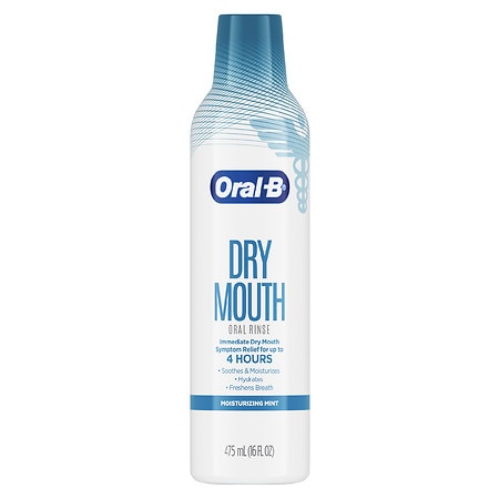 Oral-B Dry Mouth Oral Rinse Mouthwash Moisturizing Mint - 16.0 fl oz