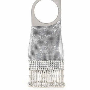 PACO RABANNE OP' ART METAL MESH MINI BAG OS Silver