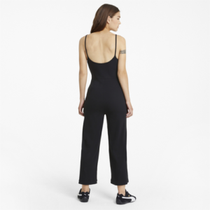 PUMA Womens PUMA Classic Rib Jumpsuit - Womens Black/Black Size L