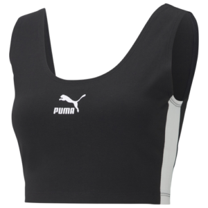 PUMA Womens PUMA Classic T7 Bralette - Womens Black/White Size S