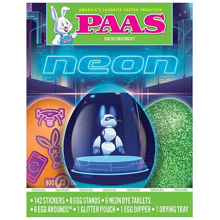 Paas Neon Egg Decorating Kit - 1.0 ea