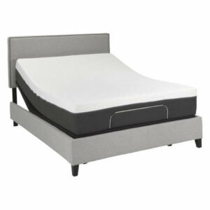 Pemberly Row Zoned Twin Long Mattress and Model P Bed Base, White