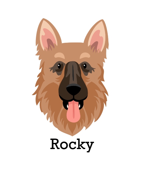 Pet Framed Canvas Print, Black, 16x20, Home Décor -German Shepherd