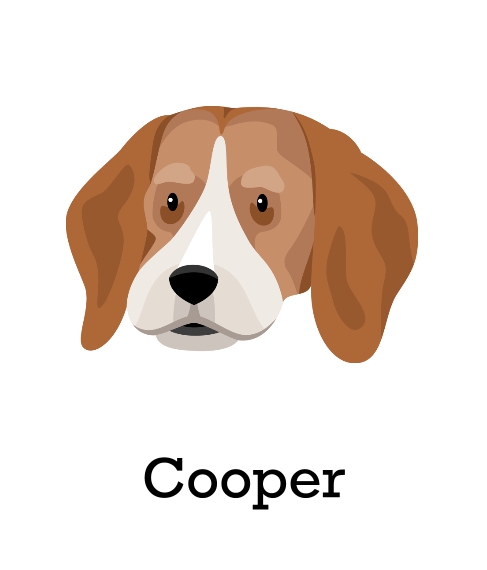 Pet Framed Canvas Print, Black, 20x24, Home Décor -Beagle