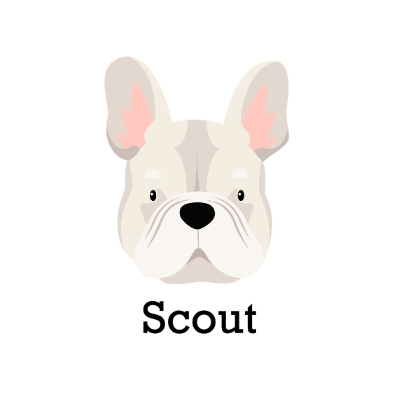 Pet Framed Canvas Print, Oak, 12x12, Home Décor -French Bulldog