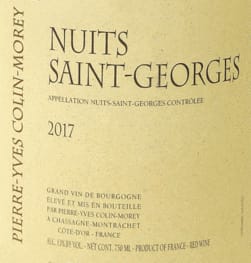 Pierre-Yves Colin-Morey 2017 Nuits-St-Georges - Pinot Noir Red Wine