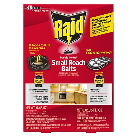 Raid Double Control Small Roach Baits and Raid Plus Egg Stoppers - 1.0 ea x 2 pack