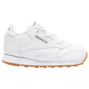 Reebok Boys Reebok Classic Leather - Boys' Toddler Running Shoes White/Gum Size 08.0