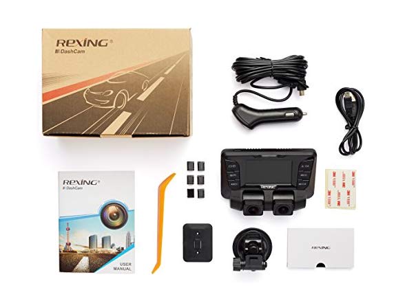 Rexing V2 Dual Camera Hd Dash Cam