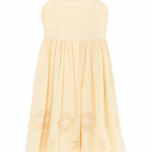 SEE BY CHLOE GUIPURE DRESS 34 Beige Cotton