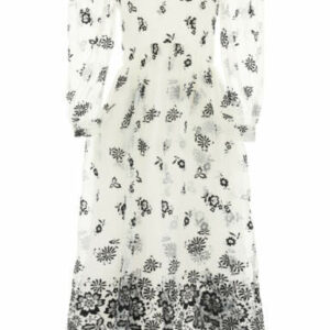 SIMONE ROCHA EMBROIDERED ORGANZA DRESS 8 White, Black