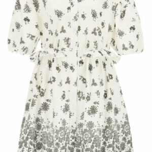 SIMONE ROCHA OVERSIZED SHIRT DRESS TWISTED HIP 6 White, Black, Grey Cotton