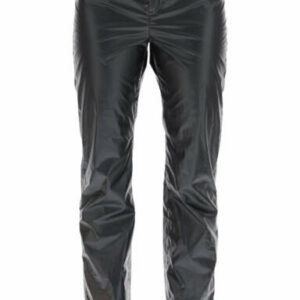 SPORTMAX BELLA TROUSERS IN COATED FABRIC 38 Black Cotton