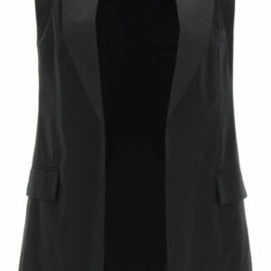 SPORTMAX CIMA COTTON POPLIN VEST 40 Black Cotton