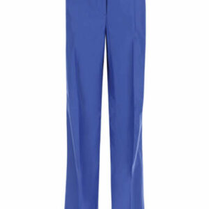SPORTMAX LOOSE TROUSERS IN COTTON BLEND 38 Blue