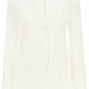 SPORTMAX SINGLE-BREASTED RAMIE BLAZER 38 White