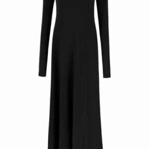 SPORTMAX STRETCH VISCOSE JERSEY DRESS S Black