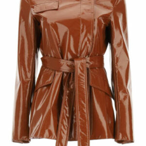 SPORTMAX VINYL BLAZER 38 Brown