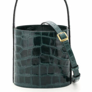 STAUD BISSET BUCKET BAG OS Green Leather