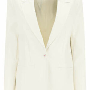 STAUD MADDEN BLAZER IN VEGAN LEATHER S White