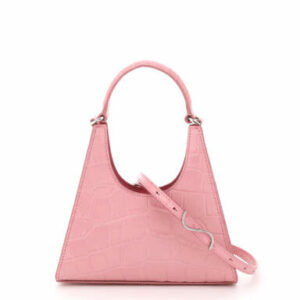 STAUD MINI REY CROCODILE PRINT BAG OS Pink Leather