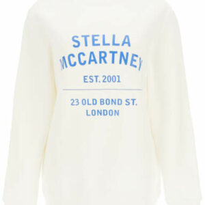 STELLA McCARTNEY 23 OLD BOND STREET CREWNECK SWEATSHIRT XS White, Blue Cotton