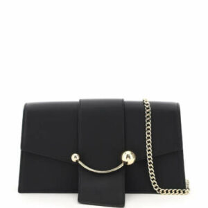 STRATHBERRY CRESCENT MINI LEATHER BAG OS Black Leather