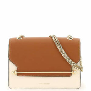 STRATHBERRY EAST/WEST TWO-TONE BAG OS White, Brown Leather