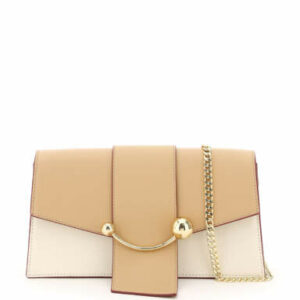STRATHBERRY MULTICOLOR CRESCENT MINI BAG OS White, Beige, Red Leather
