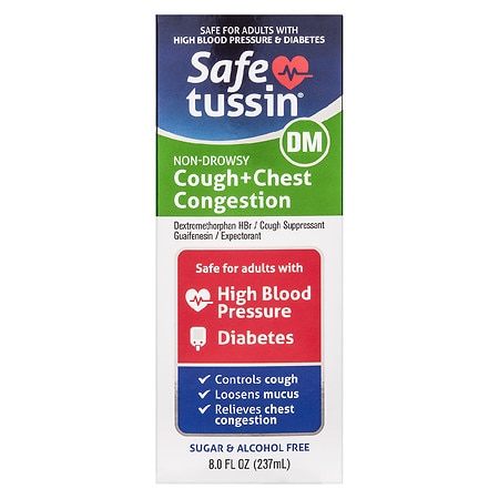 Safe Tussin DM Non Drowsy Cough + Congestion Relief - 8.0 fl oz