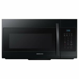 Samsung ME17R7021E 30 Inch Wide 1.7 Cu. Ft. 1000 Watt Over the Range Microwave Black Cooking Appliances Microwave Ovens Over the Range Microwaves