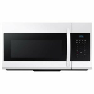 Samsung ME17R7021E 30 Inch Wide 1.7 Cu. Ft. 1000 Watt Over the Range Microwave White Cooking Appliances Microwave Ovens Over the Range Microwaves