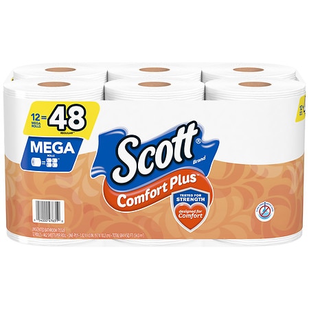 Scott ComfortPlus Mega Rolls Bath Tissue - 462.0 ea x 12 pack