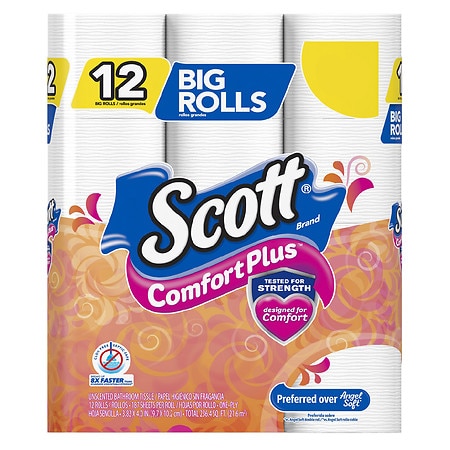 Scott ComfortPlus Toilet Paper Big Roll - 187.0 ea x 12 pack