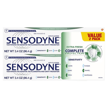 Sensodyne Complete Protection Sensitive Toothpaste Extra Fresh - 3.4 oz x 2 pack