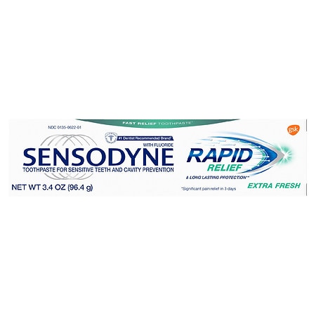 Sensodyne Rapid Relief Sensitive Toothpaste Extra Fresh - 3.4 oz