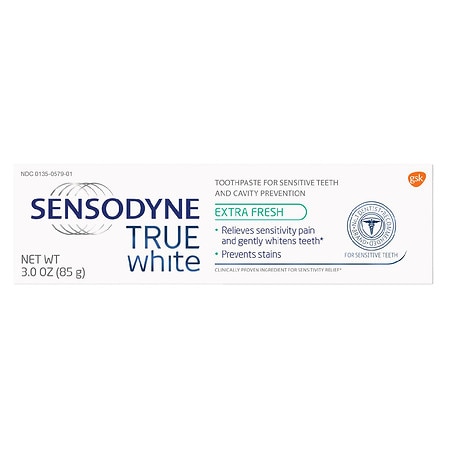 Sensodyne True White Sensitive Teeth Whitening Toothpaste Extra Fresh - 3.0 oz