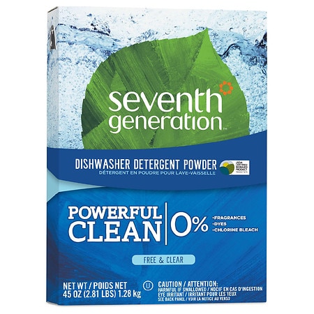 Seventh Generation Free & Clear Fragrance Free Dishwasher Detergent Powder Free & Clear - 45.0 Oz