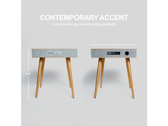 Sierra Modern Home Speaker Table W/ Qi Charging