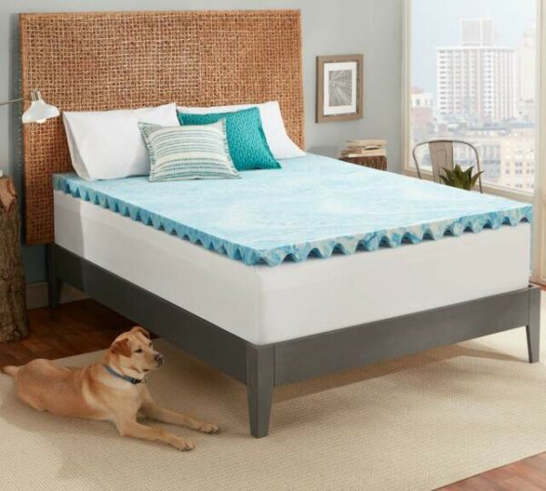 Sleepy's Queen Cool Deluxe 2 Inch Gel Memory Foam Mattress Topper