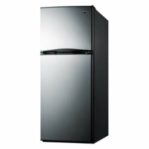 Summit 24 Inch Freestanding Top Freezer Refrigerator in Stainless Stee