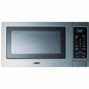 Summit SCM853 19 Inch Wide 0.9 Cu. Ft. Capacity 900 Watt Countertop Microwave Stainless Steel Cooking Appliances Microwave Ovens Countertop Microwaves