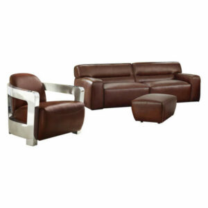 Sunset Trading Milan Leather 3 Piece Living Room Set