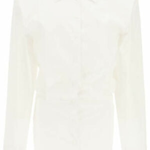 THE ATTICO MINI SHIRT DRESS 42 White Cotton