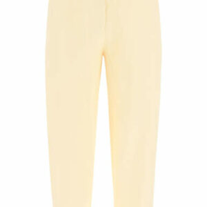 TOTEME TWISTED SEAM VISCOSE TROUSERS 38 Yellow, Beige