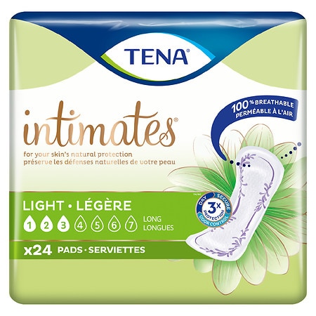 Tena Intimates Ultra Thin Light Pads, Long Long - 24.0 ea