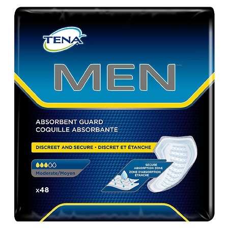 Tena Men's Incontinence Guards, Moderate Moderate - 48.0 ea